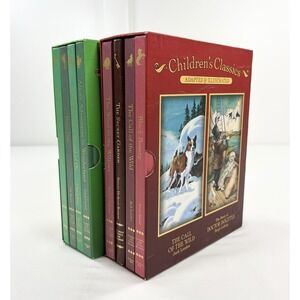 Children's Classics 4 Book Box Set Peter Pan Alice Wizard of Oz Pinocchio